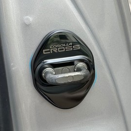 TADOKAPATU KL-MSGB1 Toyota Corolla Cross Striker Cover Door Lock Cover Plating Accessories Interior Parts Stainless Steel 4 PCS [Black 1]