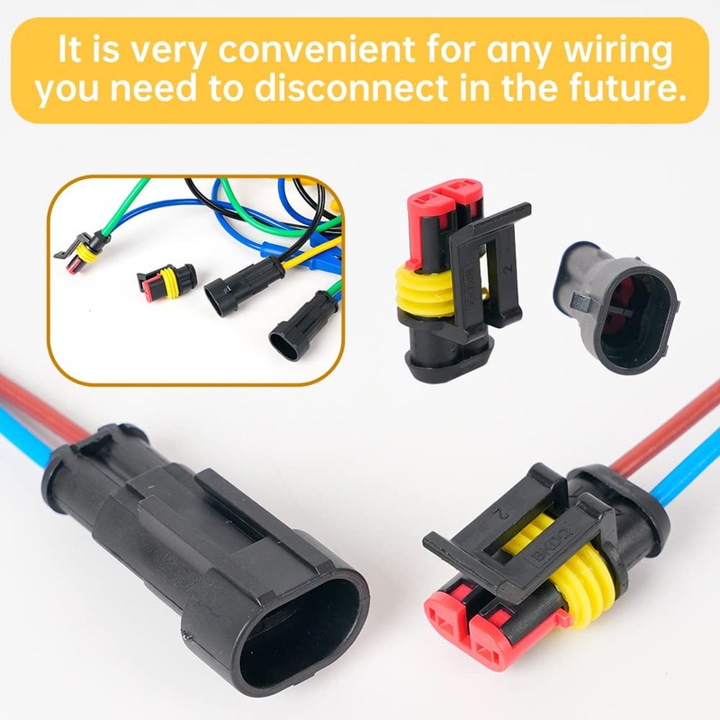 Amliber 798Pcs 50 Sets Waterproof Automotive Wire Connectors with Ratcheting