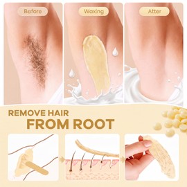 2.2lb Hard Wax Beads for Hair Removal - WAX ON, HAIR GONE! Wax Beans for Women Men, At Home Brazillian Wax for Coarse Hair, Face, Legs, Arms, All Over Body (Milk)