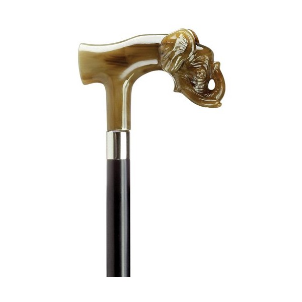 Harvy Elephant Head Derby Black Maple Cane  -Affordable Gift! Item #HAR-9140331