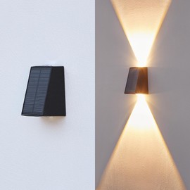 1 Pack Solar Wall Lights Outdoor, Up and Down Solar Wall Sconce Lights Outdoor,IP65 Waterproof Wall Mounted Outdoor Solar Lights for House,Porch,Garage,Fence,Garden Decorative