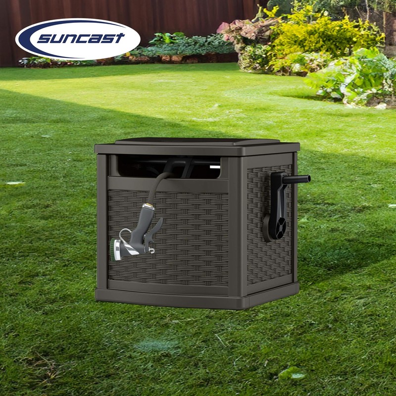 Suncast 150 Foot Slide Trak Outdoor Garden Wicker Resin Water