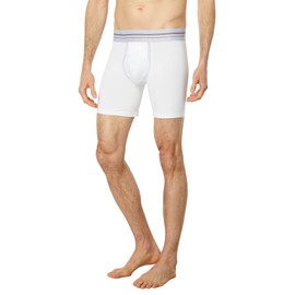 SPANX for Men Cotton Spandex Boxer Briefs – 100% Cotton Underwear for Men – Medium Compression Boxer Brief Bright White 2XL One Size