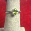 Natural Creations Sterling silver stackable ring size 7 Faceted Peridot