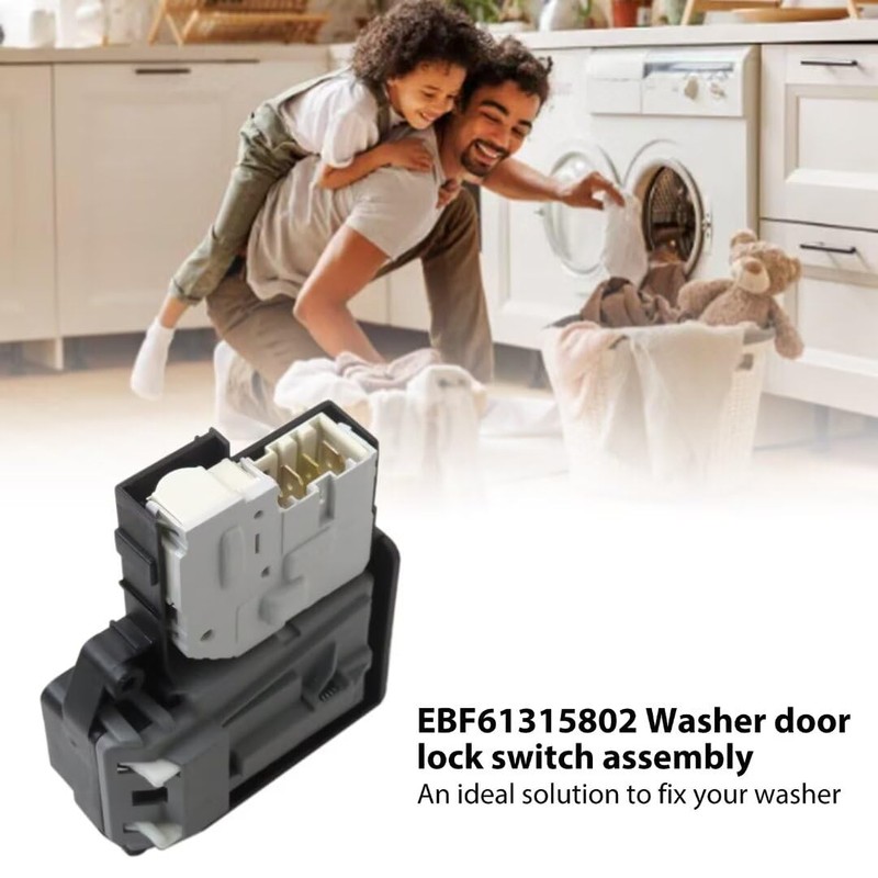 INGQI EBF61315802 Washer Door Lock Switch Assembly -for LG Front-Load