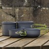 Andes Portable 3-4 Person Aluminium Camping Hiking Pot & Pan