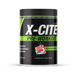 ATHLEAN-X X-CITE Pre-Workout Supplement - Boost Energy, Endurance, and Focus with Natural Ingredients - Jolly Watermelon Pucker