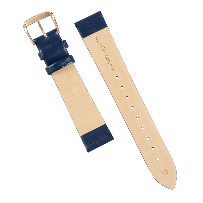 EACHE 12mm Thin Leather Watch Band for Women Ladies Men