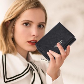 HAIWILL Mini Purse Women's Leather Small Purse Women's Large Capacity Purse Women's Small Purse Women's Purses Many Compartments Large, X Black, Classic