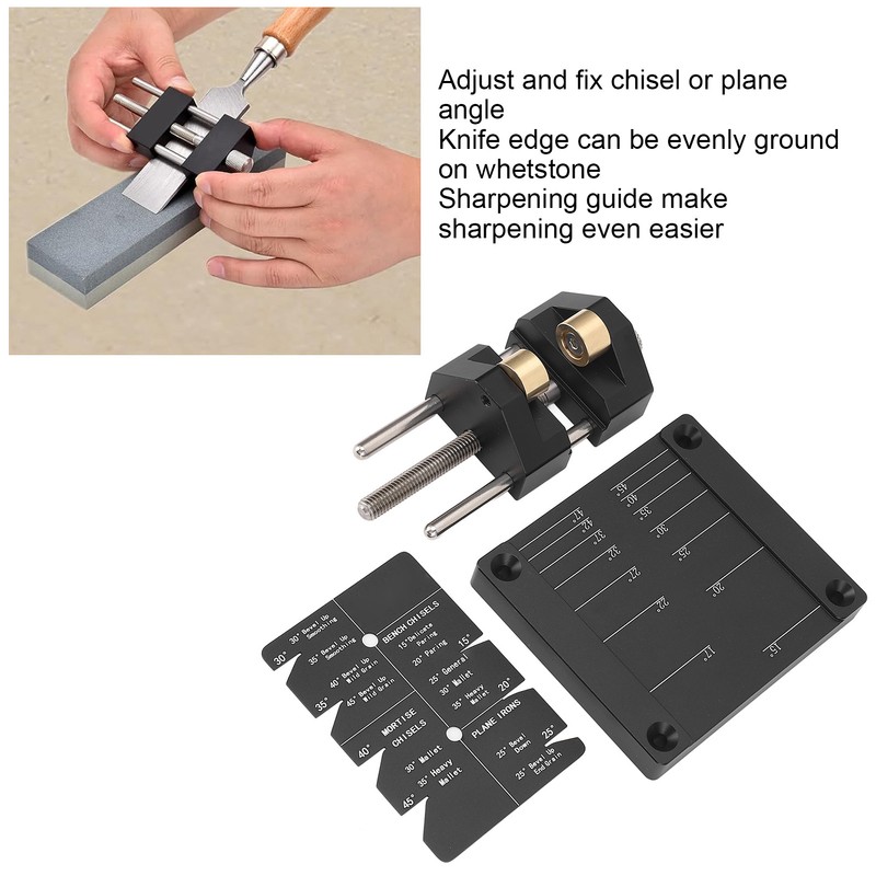 Honing Guide System Woodworking Plane Chisel Sharpening Kit Aluminum Alloy