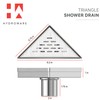 Hydroware Triangle Shower Drain - Stainless Steel Triangular Shower Floor