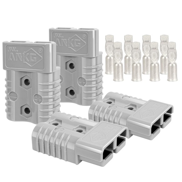 ANKG 4PCS 2/0-1/0 Gauge 350Amp Battery Quick Disconnect,12v-36v Batteries Quick