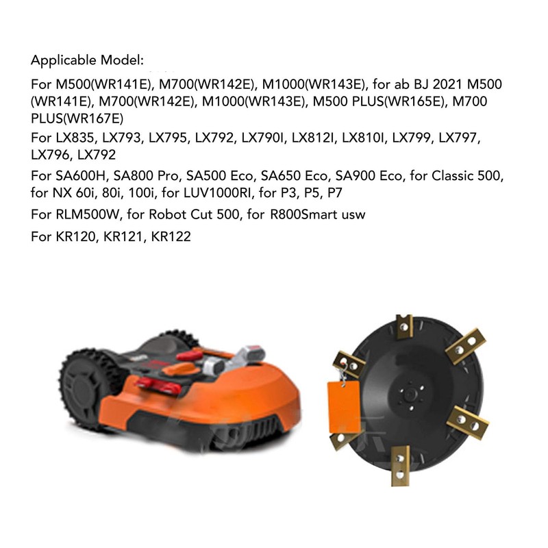 Robot Mower Discs for Worx Landoid M500 M700 M1000 6