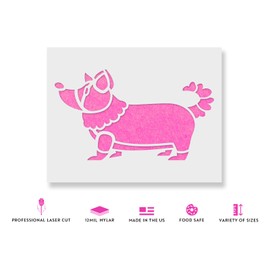Cartoon Corgi Stencil - Dog Stencil, Perfect for Pet-Themed Art and DIY Projects, Dog Home Decor