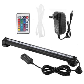 Fish Tank Bubble Light Underwater Led Light with Remote Control Aquarium Light Kit 31cm