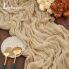 Lykoow 15 Packs Cheesecloth Table Runner Beige,10 Ft Rustic Gauze