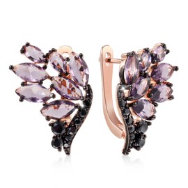 Richapex Butterfly Earrings for Women Gold Hoop Earrings Dainty Huggie Hoop Earrings Trendy Hypoallergenic Stud Earrings with Cubic Zirconia, Cubic Zirconia