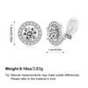 FILMOON Clip on Earrings with Round Clear Zircon for No