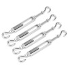 4Pcs Hook to Hook Turnbuckle Stainless Steel Hardware Kit for