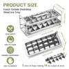 Stainless Steel Ice Cube Tray with Lever - 18 Large