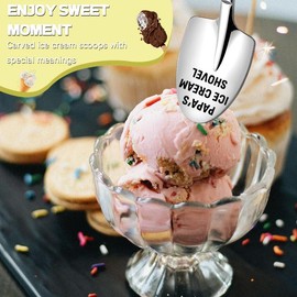 Papa Fathers Day Bday Gifts for Papa Dad Ice Cream Shovel for Father Grandpa Birthday Gifts for Papa Coffee Spoon Gifts for Ice Cream Lover Dad Grandfather Retirement Gifts for Papa Gifts