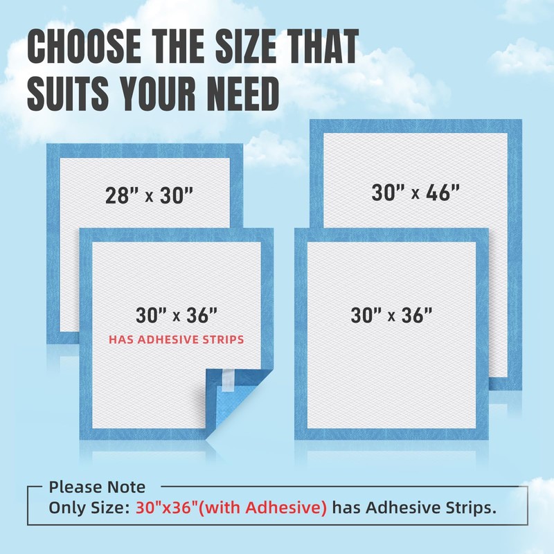 Hyfine 38 Count Underpads Disposable Bed Pads 30"x36", Heavy Absorbency,