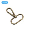 uxcell 12 Pcs Swivel Clasp Hooks, 1.26 Inch D Ring