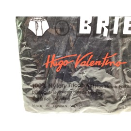 Hugo Valentino Vintage Hugo Valentino Black Medium Nylon Tricot Sheer See-Through Sexy Briefs