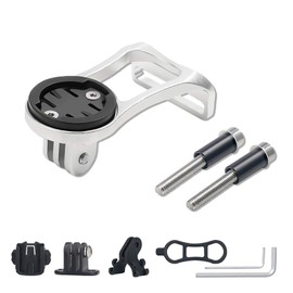 Bicycle Computer Handlebar Mount Speedometer Lighting Torch Sports Camera Compatible with Garmin Cateye Bryton and Other Bicycle Computers (Sliver)