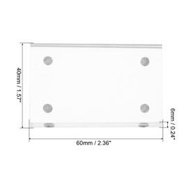 PATIKIL 40x60x6mm Acrylic Photo Frame Magnetic Photo Frame Display Double Sided for Family Home Office Clear