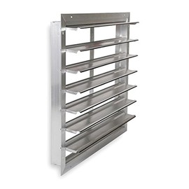 Dayton 12" Backdraft Damper/Wall Shutter, Front Flange, 12-1/2" x 12-1/2" Opening Required - 3HHN5