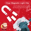 Macarrie 30 Pcs Magnetic Sockets Light Clips Christmas Light Clips