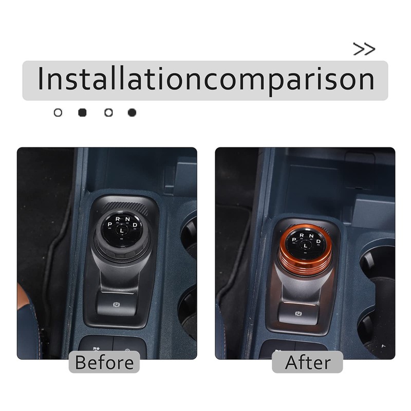 Aunginsy Car Gear Shift Switch Button Ring Trim Cover Compatible
