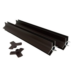 Aluco Wood 3-Joint Aluminum Connector Kit for Hexagon Raised Garden Bed, Corner Brackets for Planter, 2Pack and Complete with 2Pcs Corner Caps (H:15.67inch)