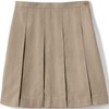Lands' End Uniform Box Pleat Skirt Below The Knee Khaki