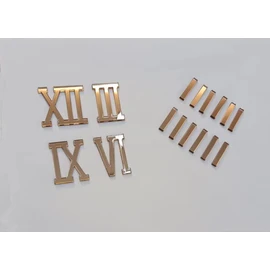 Yuxuanish Rose Gold Roman Numerals (4cm) & Dashes (3cm) for Epoxy Resin Wall Clock ~ Laser Cut Mirrored Acrylic