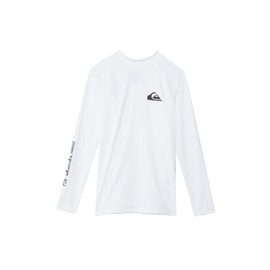 Quiksilver Boys (Age 8-16) Everyday UV Long Sleeve Rashguard - White, Medium