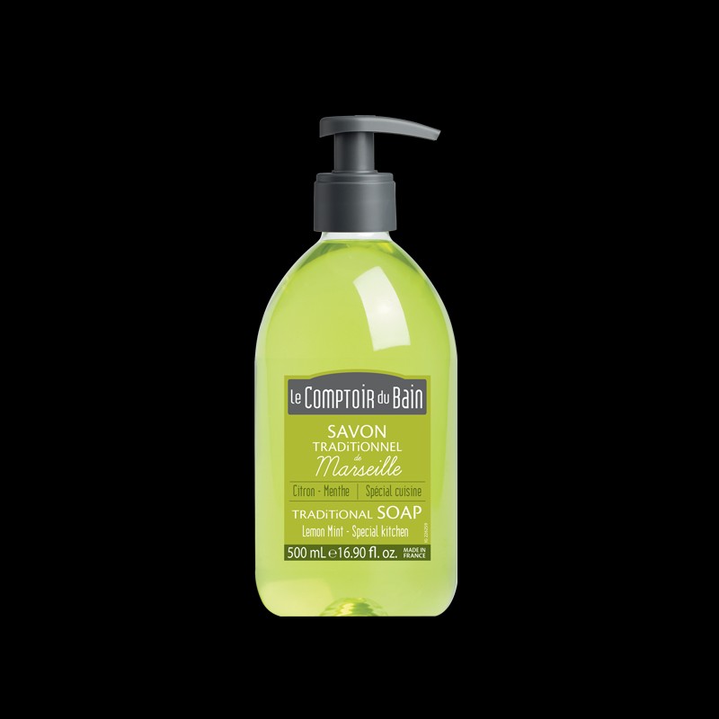 Le Comptoir du Bain Savon Liquide Marseille Citron-Menthe 500ml