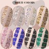 Royal Blue Glass Nail Rhinestones - 1680 Pcs Multi Shapes