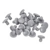 uxcell 25Pcs Silicone Plugs, Rubber Round Snap in Locking Hole