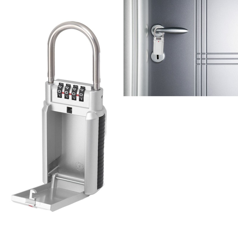 Password Key Box 4 Digit Combination Safe Metal Key Lock