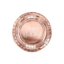 Paper Plates Happy Birthday 18 cm Set of 6 Party Plates Disposable Plates Party Tableware Children's Birthday Decoration