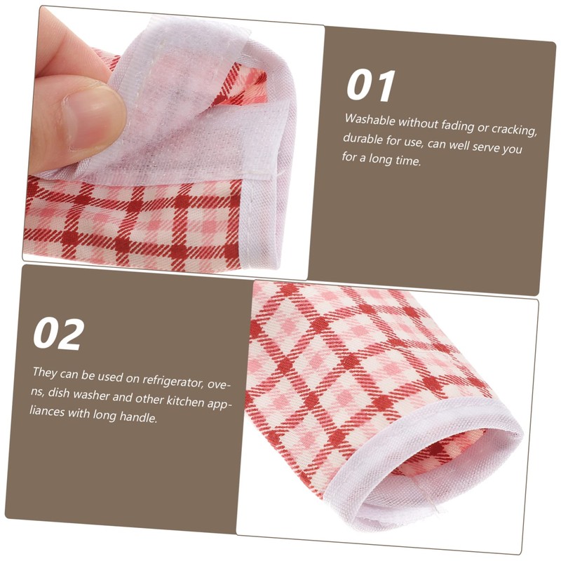jojofuny 1pair Refrigerator Door Handle Stylish Protective Gloves for Kitchen
