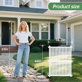No Dig Air Conditioner Fence PVC Privacy Screen 2 Panels Trash Can Fence Swimming Pool Equipment Enclosure Outdoor Privacy Walls for HOA (48" H x 36" W - 2 Panels)