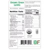 BALTORO FOODS Organic Green Lentils Whole Raw, High Fiber Non-GMO-Bulk