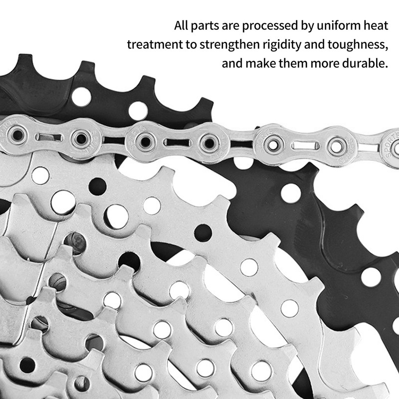 VG Sports 8 Speed Bike Chain Lightweight Half Hollow 1/2x3/32