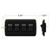 Leisure LED Contemporary Quadruple SPST On-Off Switch with Bezel, 12-Volt,