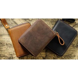 Phoena Wallet, Genuine Cowhide Genuine Leather Wallet Zipper,RFID Protected, Card Holder, for Men,Women,Unisex (Coffee)