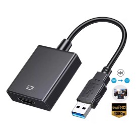 GOMITA Convertidor Adaptador Usb 3.0 A Hdmi Vorago Full Hd Audio Y Video Sincronizados, Alta Calidad Gomita
