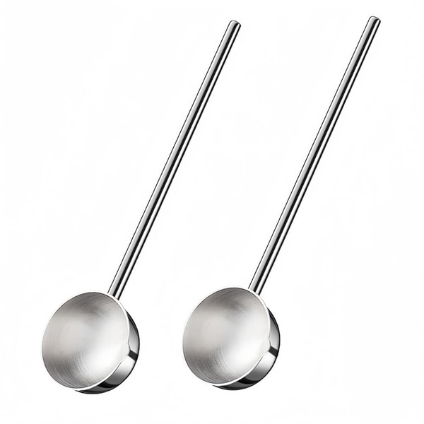 beiyaiey Small Soup Ladle Stainless Steel Metal Deep Spoon with